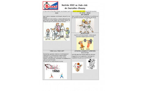 Reprise des Cours le mardi 6 septembre