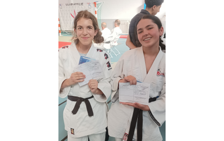 Lana et Clémence empochent l'UV2 pour la ceinture noire